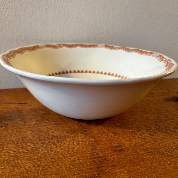 8 in Round Serving Bowl Furnivals 1913 Brown Quail Made in England - Picture 6 of 8